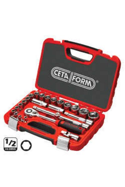 CETA FORM 1/2" 6 Corner Socket Set 25 Pieces - C20-25Ph2