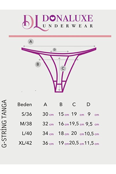 Donaluxe Kadın Tanga ,siyah Ipli Tanga Pamuklu Yumuşak Kumaş 5'li