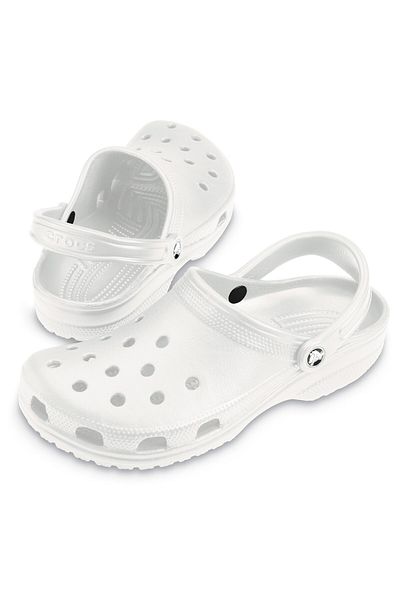 Crocs Класичні білі босоніжки та капці унісекс 10001-100