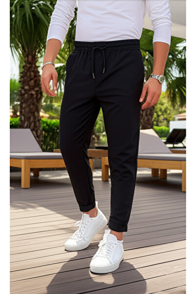 hello7 Siyah Konforlu Erkek Jogger Pantolon