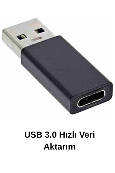 Astakos Type-C to USB 3.0 OTG Dönüştürücü Çevirici Aparat | iPhone & Type-C Cihaz Uyumlu