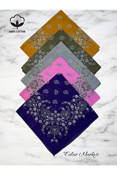 Fular Marketi 100% bumbac 5 bucăți Bandana cu model Crush Pachet avantajos 5 cm