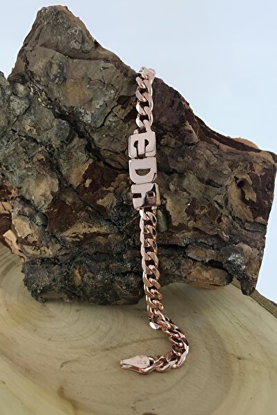 Silverplus Kişiye Özel İsimli Rose Gümüş Bileklik