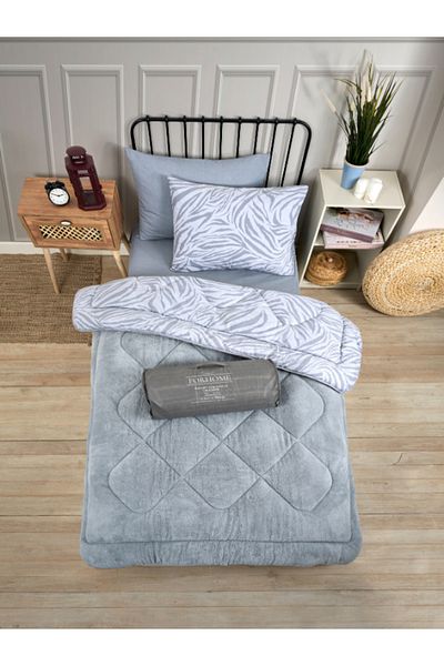 Sudemhome Μονό σετ ύπνου Welsoft Παπλωματάκι διπλής όψης Wellsoft Fluffy Fleece και σεντόνι 100x200