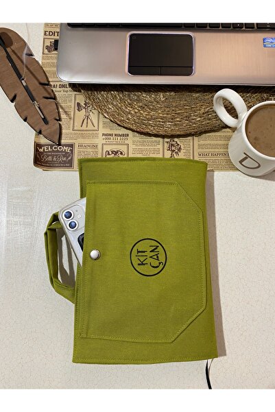 ötay YAĞ YEŞİLİ ÇİÇEK DUVAR BASKILI 3 BÖLMELİ SU İTİCİ ÖZELLİKLİ KİTAP ÇANTASI