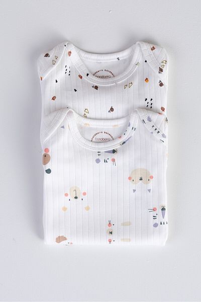 Bondberro 2-Piece Set Camisole Envelope Collar Newborn and Baby Bodysuit