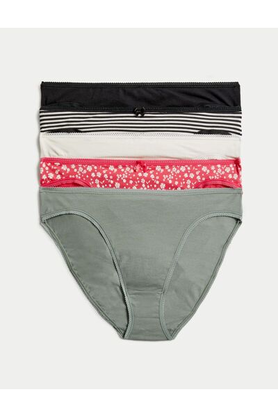 Marks & Spencer 5'li Cotton Lycra® High Leg Külot Seti