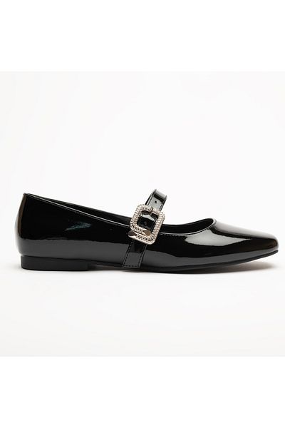 Sister in Love Gianna Patent Leather Buckle Ballerinas