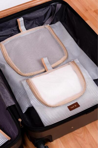 MorPort 6-Piece Gray Suitcase Organizer I Suitcase Organizer Set I Travel Bag