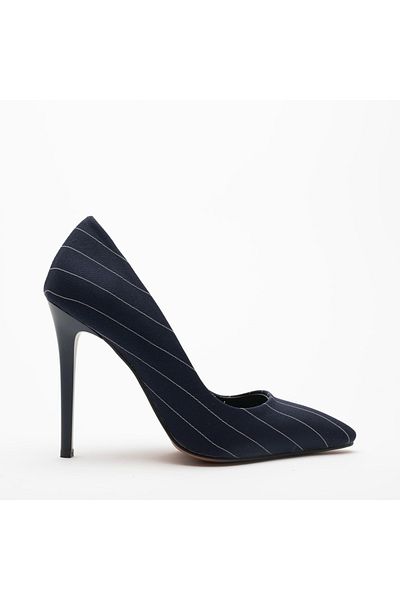 Sister in Love Charlotte bleumarin alb cu dungi aspect stiletto