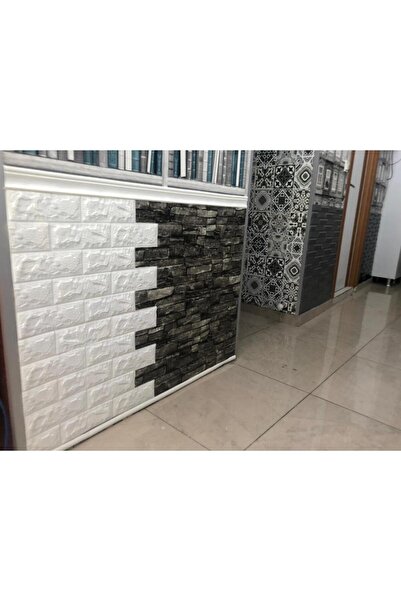 Renkli Duvarlar 35x38cm Silinebilir Beyaz Kendinden Yapışkanlı Duvar Kağıdı Esnek Köpük Panel 3d Boyut Tuğla Desen