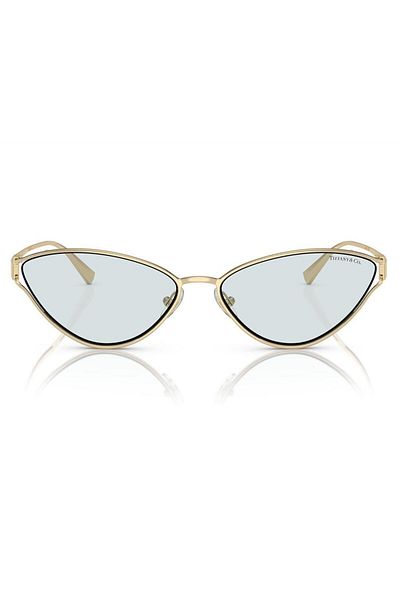 Tiffany Co. Sunglasses Women 3095 6196/Mf 61-16, Gold Color, Cat Eye Frame