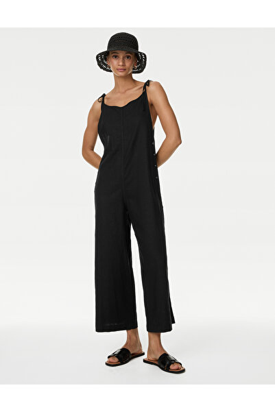 Marks & Spencer Wide Leg Crop Keten Tulum