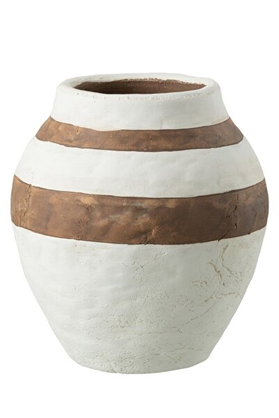 Laromita Decoration Kenia Seramik Saksı Beyaz / 22,5 Cm