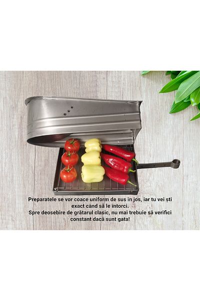 Inteliced Gratar Aragaz Cu Capac Ideal Pentru Friptura Sau Legume, ®, 30x25 Cm, Coacere Rapida