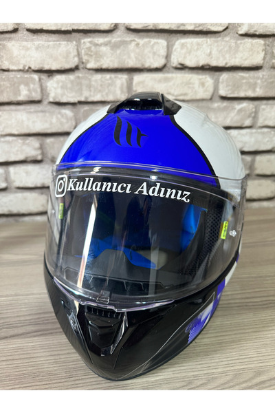 Bay S PLUS Kask Vizör İçin İnstagram Kullanıcı Adı Sticker 15 Cm Beyaz Renk