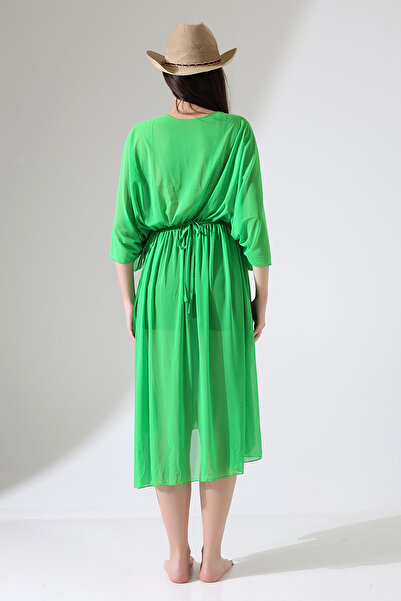 Esberin Long Tulle Pareo with Front Tie