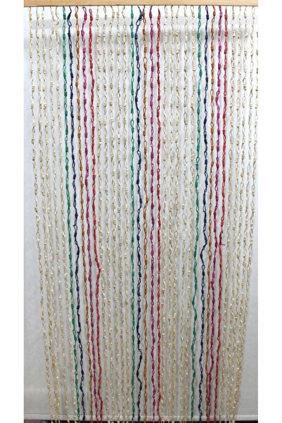 Otantik Çarşı Naturel Hasır Kapı Perdesi Halat Örgülü 90x190 cm. Renkli