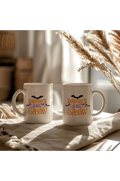BB TRADE Daddy Little Designed White Ceramic Printed Mug 330ml