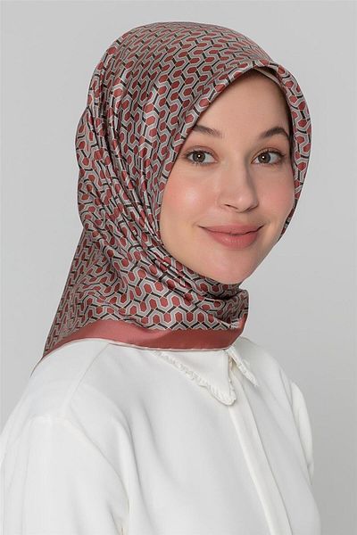 Armine Eșarfă de mătase Nostalgia - 8401-37 Twill de cupru
