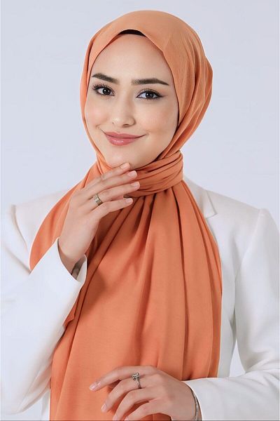 HAREM SCARF Asian Shawl - Apricot