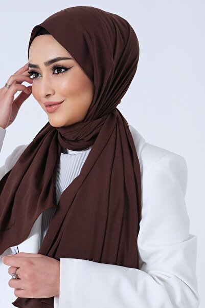 HAREM SCARF Asian Shawl - Bitter Brown