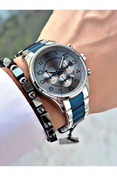 Ferrucci Steel Band Men's Wrist Watch with Function Calendar