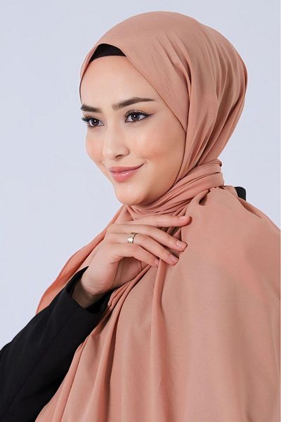 HAREM SCARF Asian Shawl - Peach