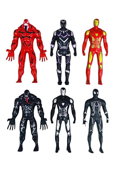 Brother Toys 12'li Süper Kahraman Seti Örümcek Adam Hulk Kara Panter Venom Batman Demir Adam 10 Cm.
