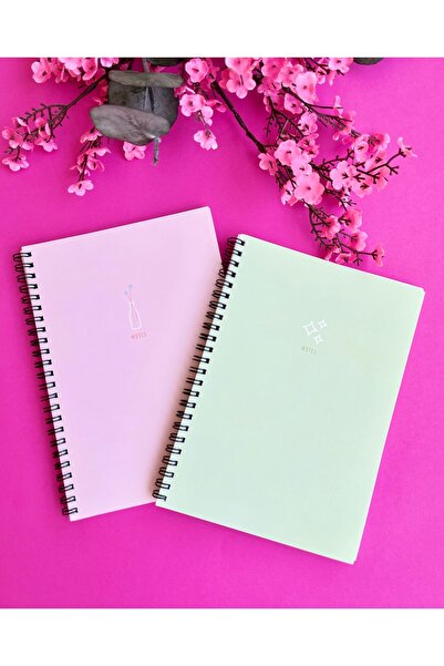 Smile Notes A5 Spiralli Okul Defteri 80 Yaprak 2’li Set- Kareli Defter-A5 Boy Defter