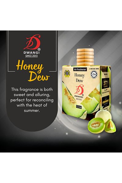 Dwangi Car Air Freshener – 12ml Long-Lasting Natural Honey Dew Perfume for Car & Home