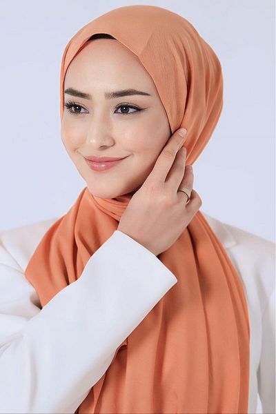 HAREM SCARF Asian Shawl - Apricot