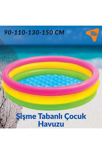 KATREMİA 11040 Mia Şişme Tabanlı Bahçe Plaj Aile-çocuk Havuzu(ŞİŞİRİLMİŞ YÜKS...