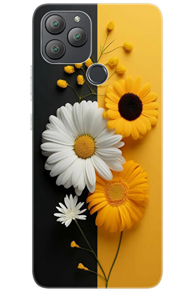 General Mobile GM 22 PLUS (G512) Uyumlu Kılıf Desen Baskılı Silikon Papatya S...