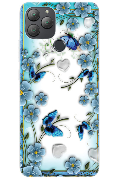 General Mobile GM 22 PLUS (G512) Uyumlu Kılıf Desen Baskılı Silikon Çiçek ve ...