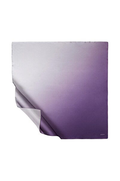 ipekevi Деграде атласний шовковий шарф - фіолетовий срібний