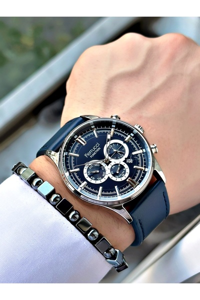 Ferrucci Function FCF.03265FK.02 Deri Kordon Erkek Kol Saati