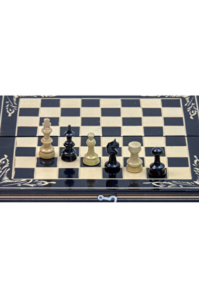 ROmde Set Șah și Table ROmde™, Lemn de Fag, Pliabil, Lucrat Manual în România, 26 × 26 cm, Negru/Alb