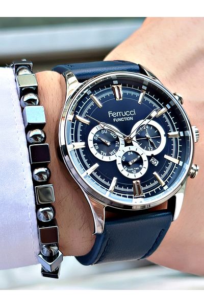 Ferrucci Function FCF.03265FK.02 Leather Cord Men's Wristwatch