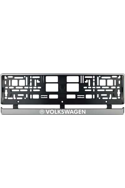 OEM Set 2 bucati, suport numar inmatriculare argintiu VW