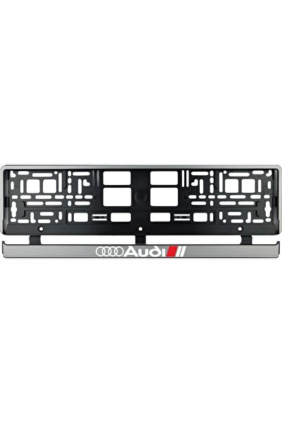 OEM Set 2 bucati, suport numar inmatriculare argintiu Audi II