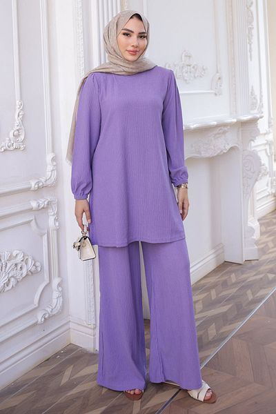 İmajButik Σετ παντελόνι Lilac Twist Tunic