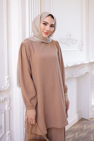 İmajButik Туника с панталон от креп от норка