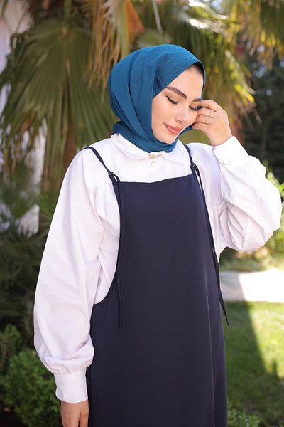 İmajButik Μπλε Navy Rope Strap Gilet