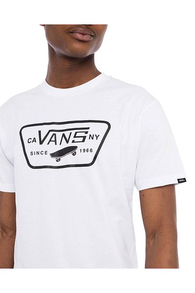 Vans Tricou alb pentru bărbați Full Patch Vn000qn8yb21