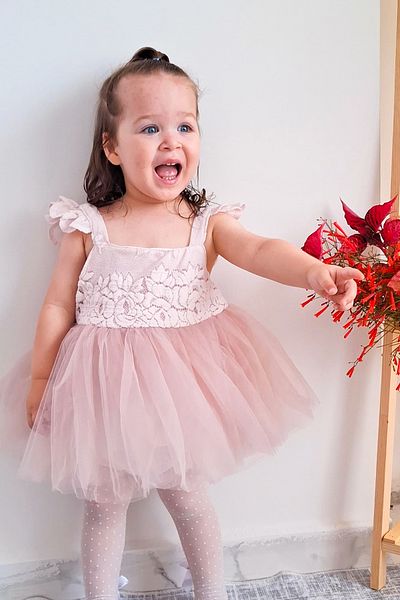 Baby Animals Baby Girl Girl Kid Birthday Party Wedding Dress Short Sleeve Ribbons Bandana Ruched Lined Romper