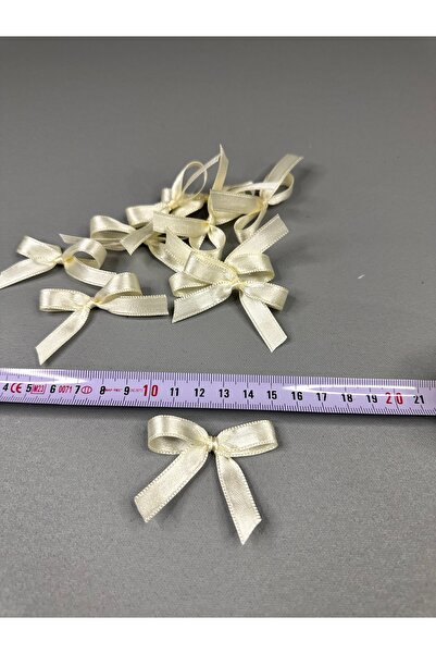 edalle Κρέμα Μπομπονιέρα Γάμου, Στολίδι Δώρου, Στολίδι Μπαλόνι, Σατέν Κορδέλα Φιόγκος 10mm 50 Τεμάχια