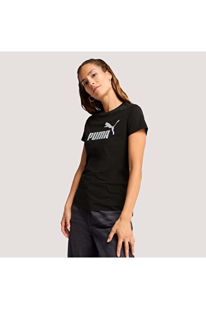 Puma Метална тениска с лого № 1, унисекс 631536 01 - Черна - XL