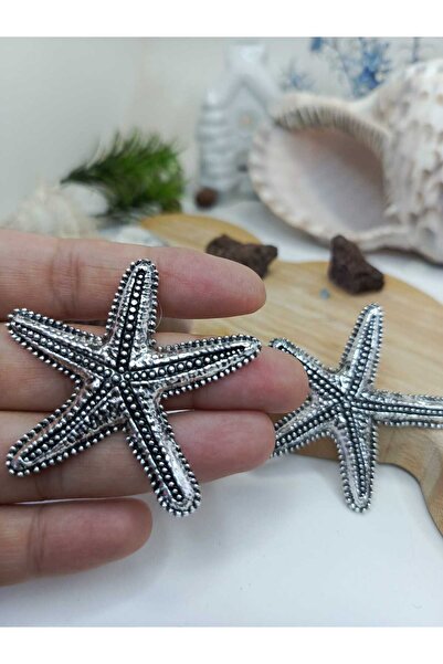 QERMA Zr Model Silver Starfish Earrings Star Earrings Gift Earrings Holiday E...