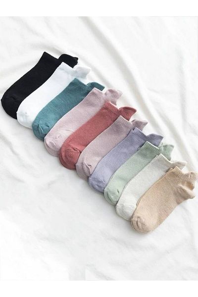 Sky Socks 10 броя меки цветни ботуши, икономичен пакет, унисекс къси спортни маратонки